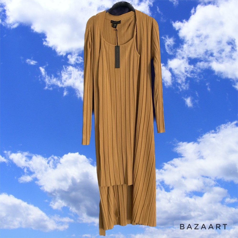 House of Harlow Mustard Cardigan Dress Set, XS. New W Tags. Minor Imperfections